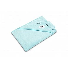 Бебешка Хавлия С Качулка Bathfriends 100X100 Куче Синьо Sensillo