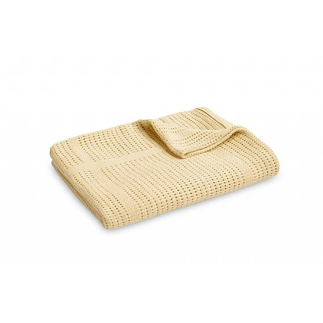 Blanket 100% Cotton Moli Beige Coffee Sensillo