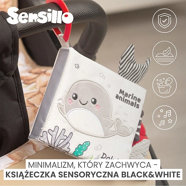 Black and White Book Dolphin Sensillo