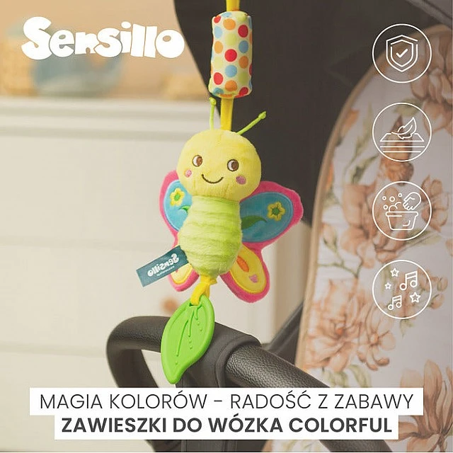 Цветен Висулка За Детска Количка – Птичка Sensillo