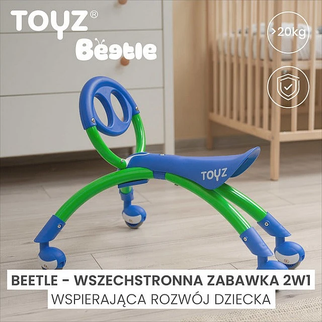 Stroller for riding Beetle 2В1 Type Beetle Green Caretero Toyz