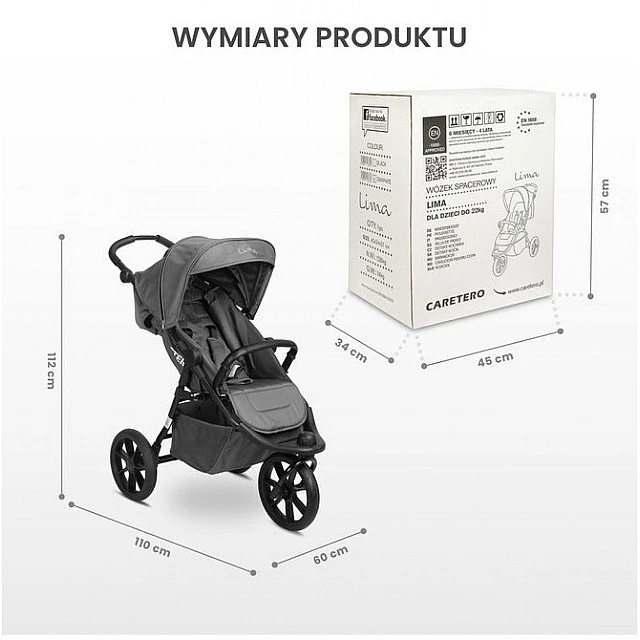 Stroller Lima Black Caretero