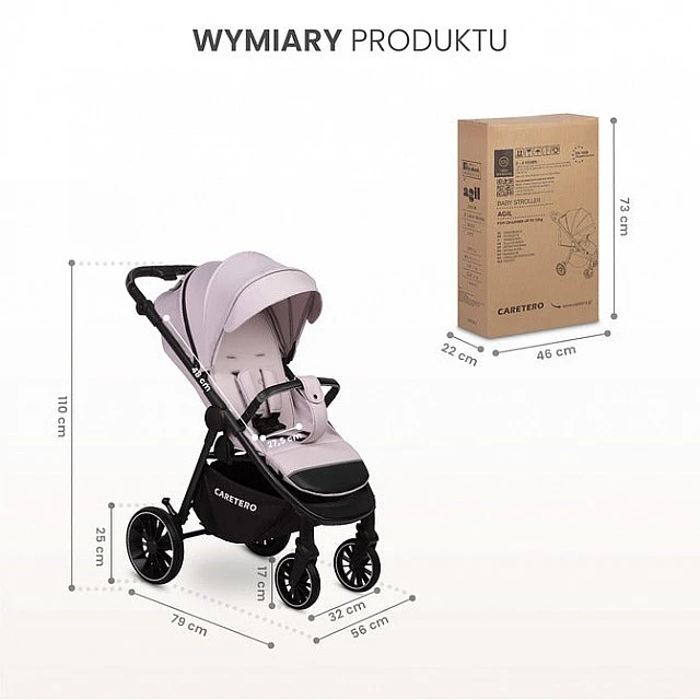 Baby Stroller Agil Gray Caretero