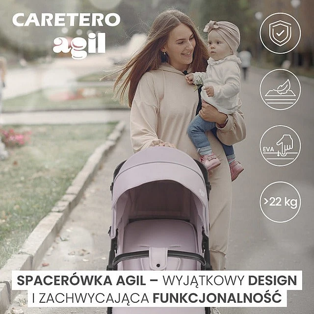 Бебешка Количка Agil Кафява Caretero