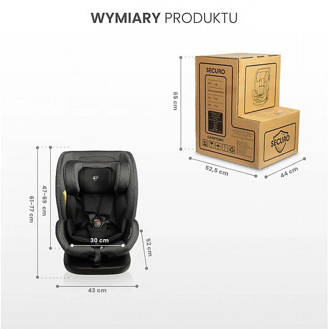 Car seat Securo I-Size Blue 15-36kg Caretero