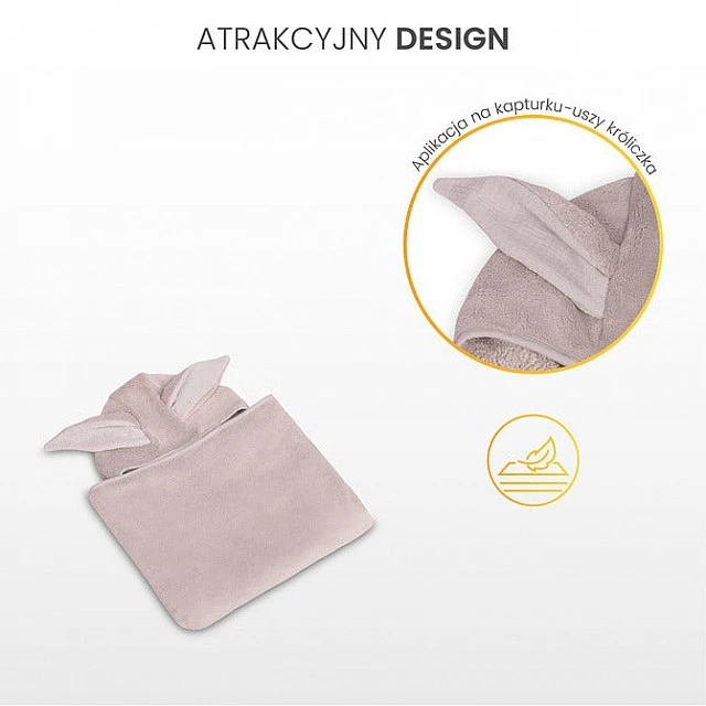 Bath Poncho – Coral Pink Sensillo