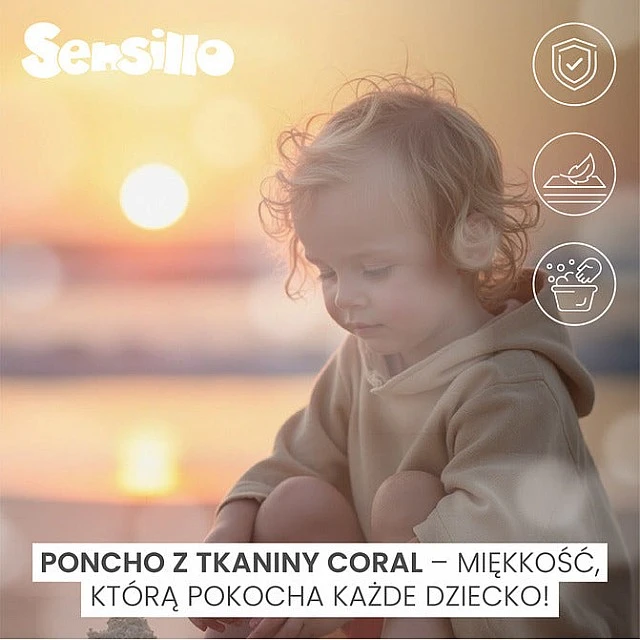 Пончо За Баня – Коралово Сиво Sensillo