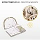 Muslin Stroller Set Teddy Bear, Gray Sensillo