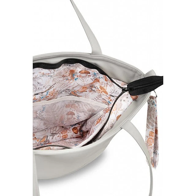 Faux Leather Bag Gray Autumn Forest Sensillo
