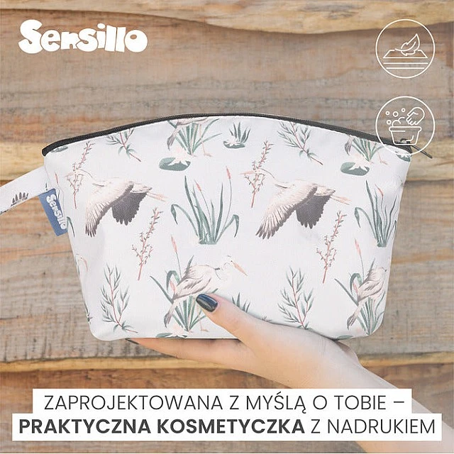 Toiletry Bag Gray Autumn Forest Sensillo