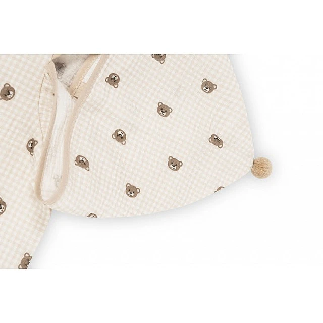 Muslin Bear Bath Poncho, Beige Sensillo