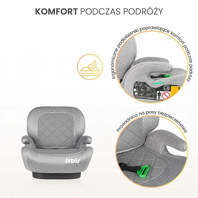 Irbis I-Size Car Seat Emerald (125–150 cm) Caretero