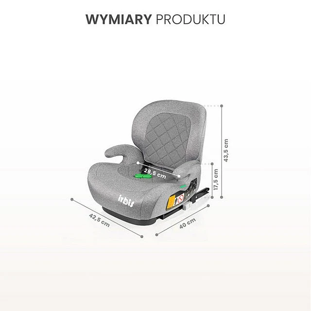 Irbis I-Size Car Seat Emerald (125–150 cm) Caretero