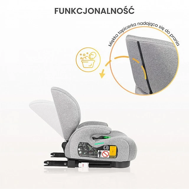 Irbis I-Size Seat Grey Melange (125–150 cm) Caretero