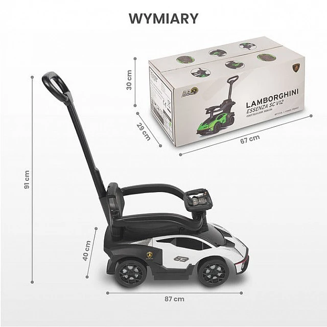 Car Lamborghini Essenza Ride-On White Caretero Toyz