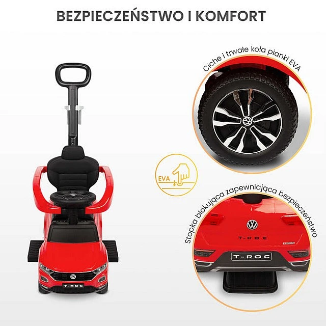 Vw T-Roc Ride On Stroller White Caretero Toyz
