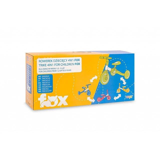 Multifunctional Bicycle Fox 4B1 Fox Pink Caretero Toyz