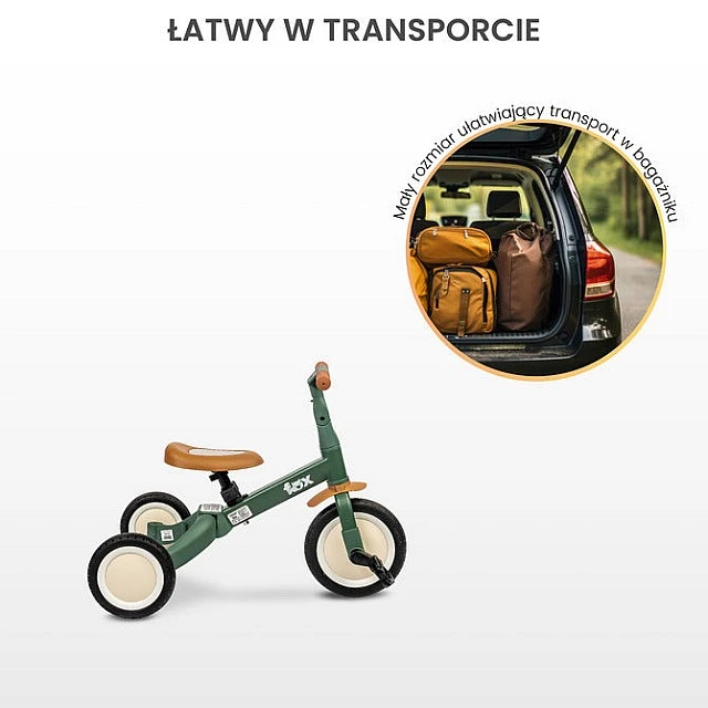 Multifunctional Bicycle Fox 4B1 Fox Green Caretero Toyz