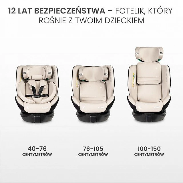Lumi I-Size Child Car Seat Green (40-150) Caretero