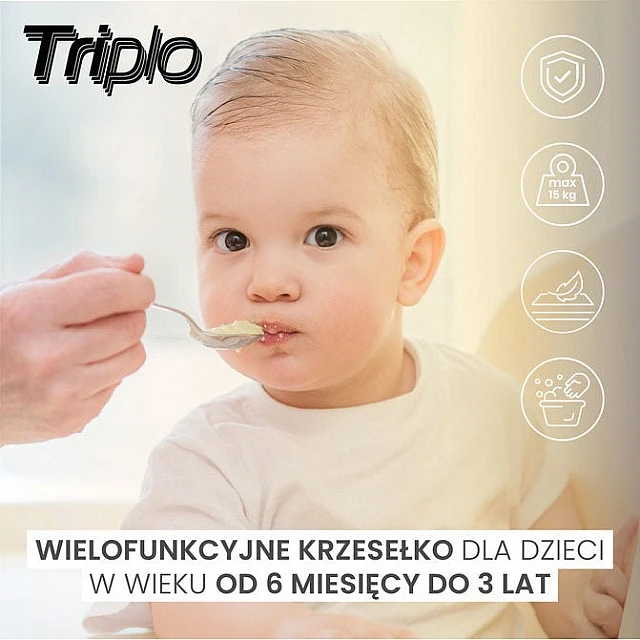 Столче За Хранене Triplo 3в1 Beige Caretero