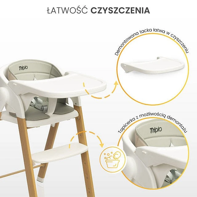 Столче За Хранене Triplo 3в1 Beige Caretero