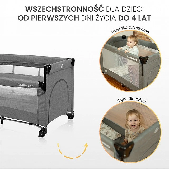 Сгъваема кошара с падаща страна Esti Mint Caretero