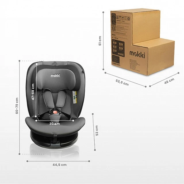 Car seat Mokki I-Size Navy 0-36kg Caretero