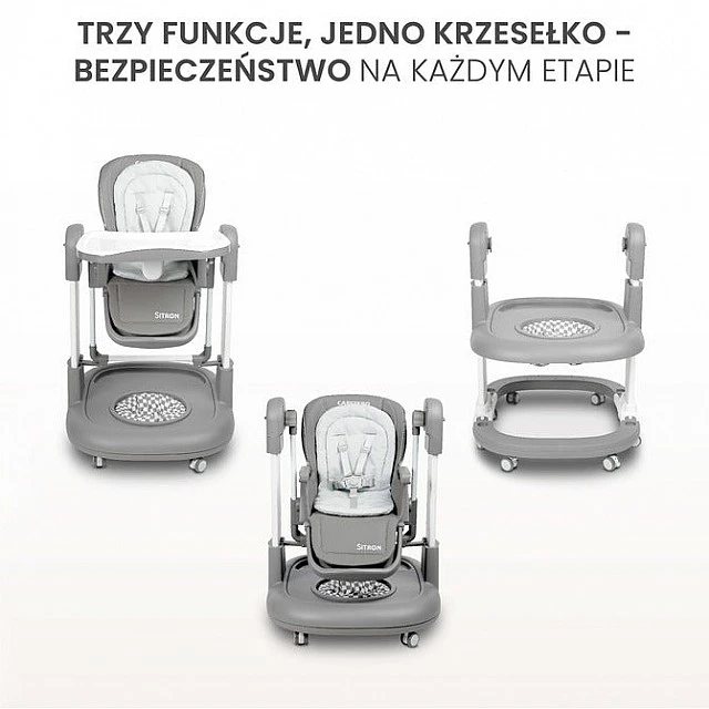 Sitron High Chair Gray Caretero