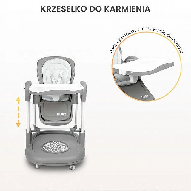 Sitron High Chair Gray Caretero