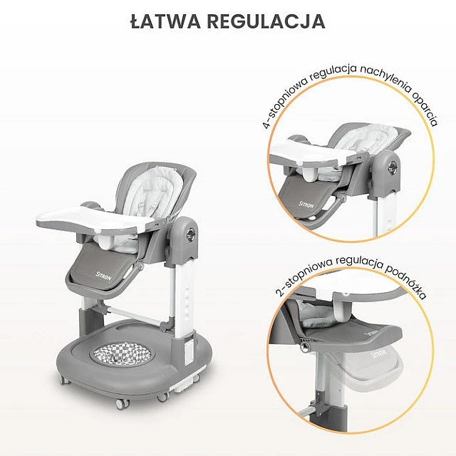 Sitron High Chair Gray Caretero