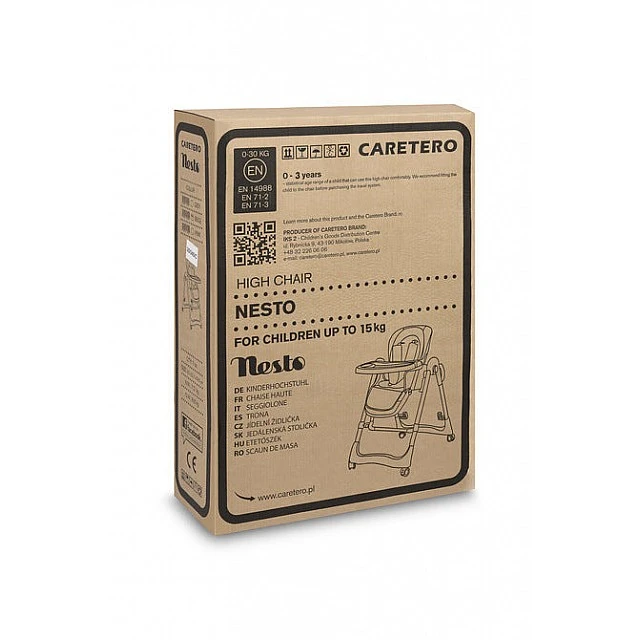 Nesto High Chair Gray Caretero