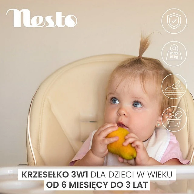 Nesto High Chair Gray Caretero