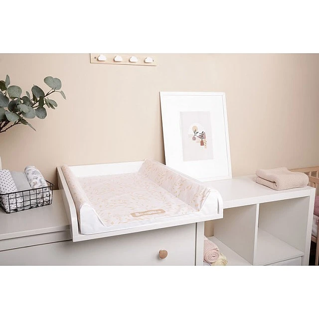 Solid Chest of Drawers Beige Leaves 70/49 Cm Sensillo