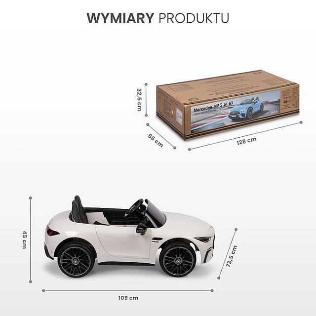 Battery car Mercedes SL63 red Caretero