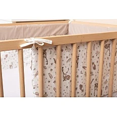 Baby bed bumper Forest Beige 180x30 Sensillo