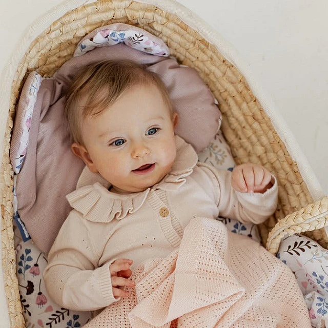 Stroller set field flowers pink color 56x76 cm 36x28 cm Sensillo