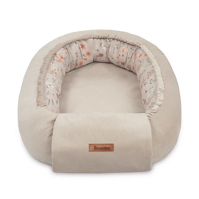 Baby nest field flowers beige 80X45 Sensillo