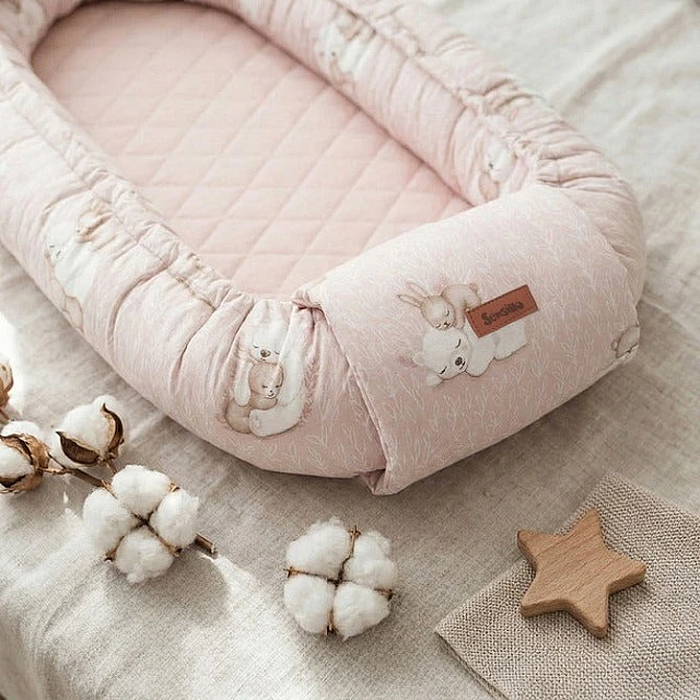 Baby Nest Muslin/Ranforce 80X45 Teddy Bear and Bunny Sensillo