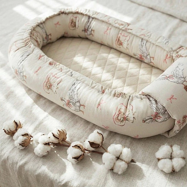 Baby Nest Muslin/Ranfors 80X45 Mouse And Goose Sensillo