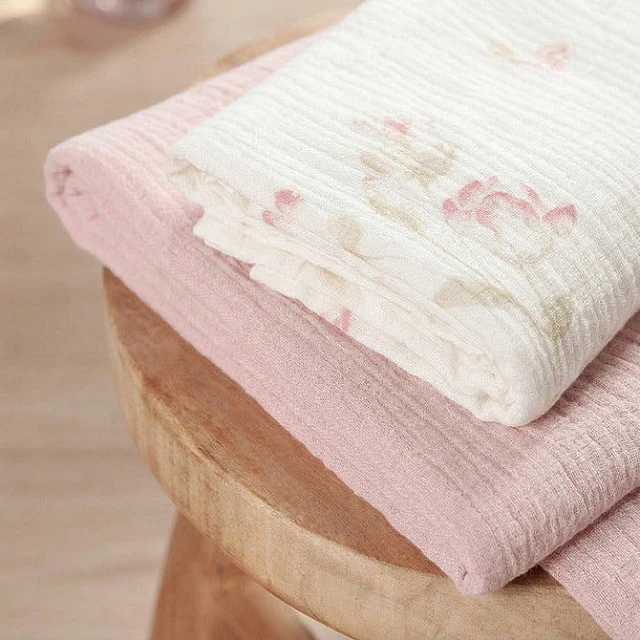 Muslin Diapers 3 Sizes 120X120 70X60 30X35 Pink Flowers Sensillo