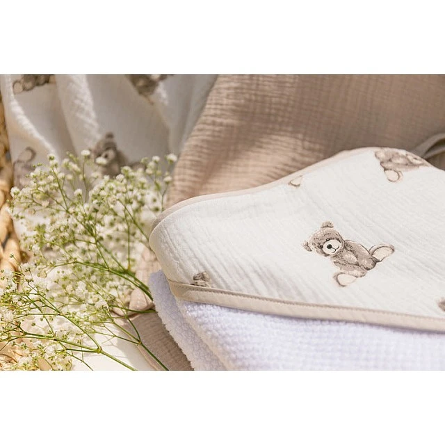 Baby Towel With Hood 100 X 100 Cm Bears Sensillo