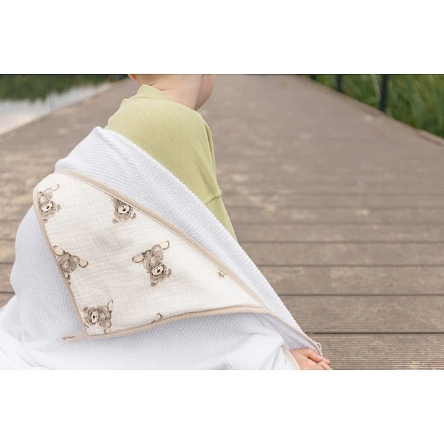 Baby Towel With Hood 100 X 100 Cm Bears Sensillo