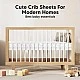 Чаршафи От Органичен Памук 2 Броя 60х120См Розови Abc Kea Babies
