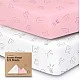 Чаршафи От Органичен Памук 2 Броя 60х120См Розови Abc Kea Babies