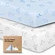 Чаршафи От Органичен Памук 2 Броя 60х120См Сини Abc Kea Babies
