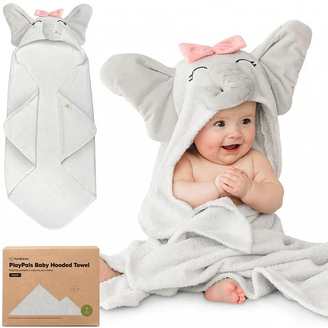 Baby Hooded Towel 100% Cotton Elephant Keababies