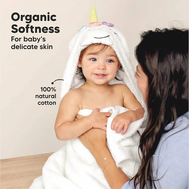 Baby Hooded Towel 100% Cotton Elephant Keababies