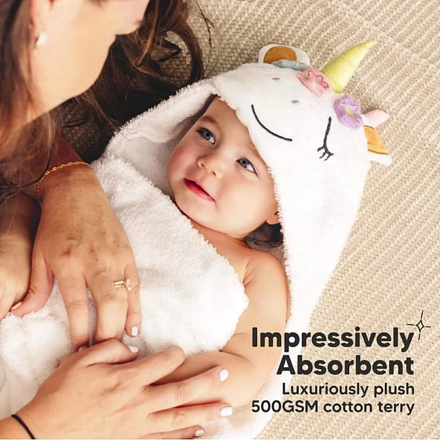 Baby Hooded Towel 100% Cotton Elephant Keababies