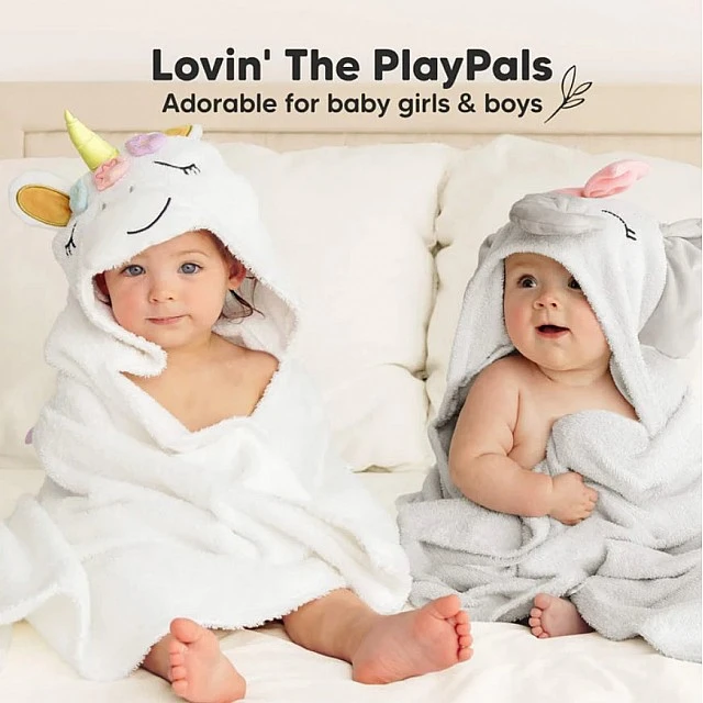Baby Hooded Towel 100% Cotton Elephant Keababies