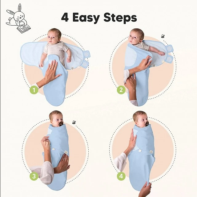 Anti-Stress Diapers Organic 0-3 Months 3Pcs Blue KeaBabies
